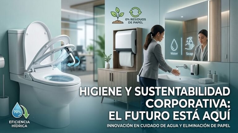 Infraestructura inteligente y sustentable en baños laborales para el ahorro de agua y eliminación de papel.